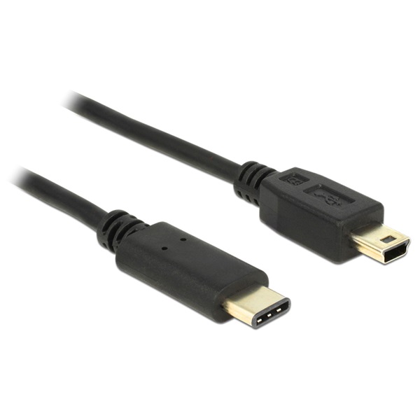 Delock 83336 Kábel USB Type-C  2.0 dugó > USB 2.0 Mini-B típusú dugó 2,0 m fekete