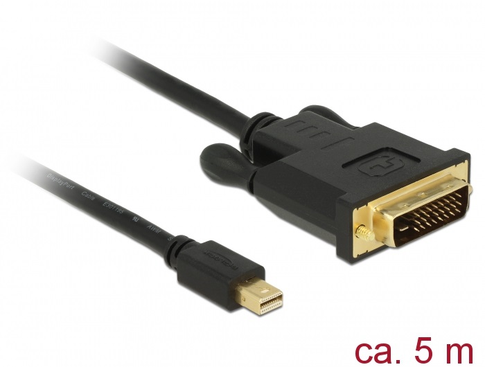 Delock 83991 5m mini Displayport 1.1 dugór > DVI 24+1 dugó kábel