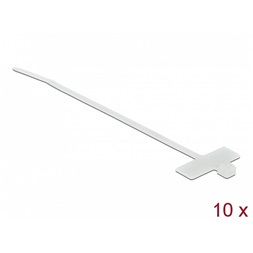 Delock 18954 Kábelkötöző címkével Hx 100 x Sz 2,5 mm, 10 darab fehér
