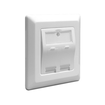 Delock 86202 Keystone fali doboz 2 port fehér