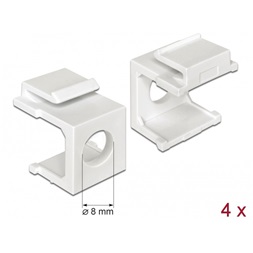 Delock 86400 Keystone fehér borító 8 mm-es lyukkal, 4 db.