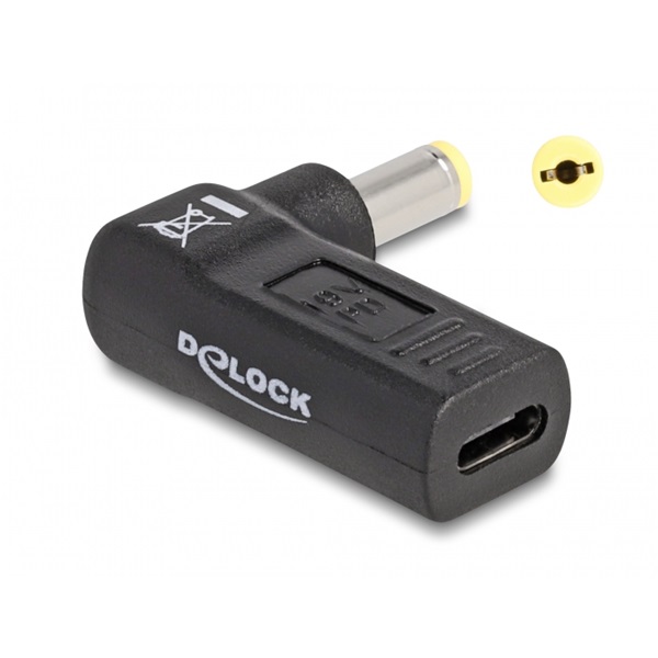 Delock 60009 Laptop töltőkábel adapter USB Type-C  anya - Acer 5,5 x 1,7 mm apa 90  fokban hajlított