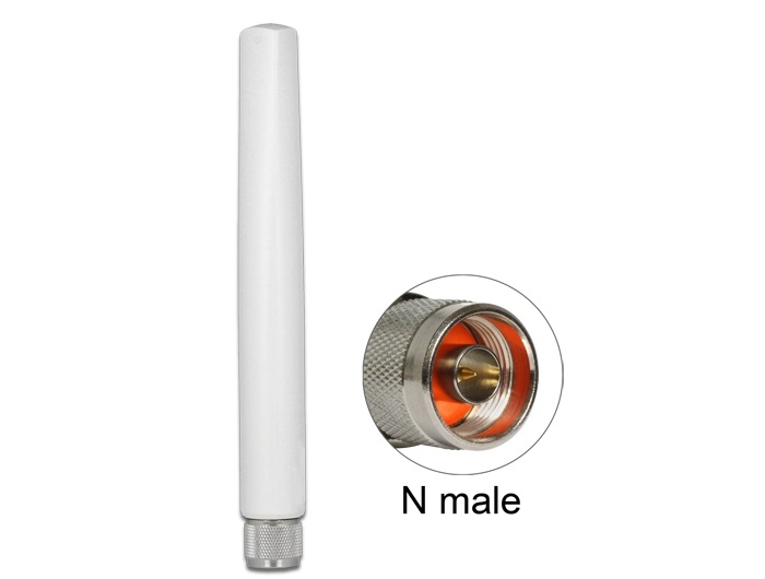 Delock 89637 LoRa 868 MHz antenna N-dugó 2,09 dBi irányítatlan, rögzített, kültéri, fehér