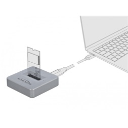 Delock 64000 M.2 NVMe PCIe SSD-hez USB Type-C anya dokkoló állomás