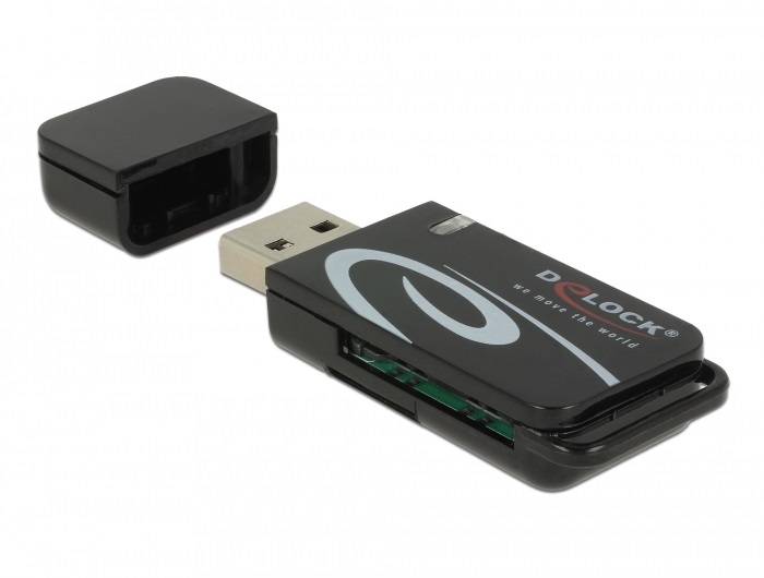 Delock 91602 Mini USB 2.0 kártyaolvasó SD és Micro SD csatlakozó felülettel