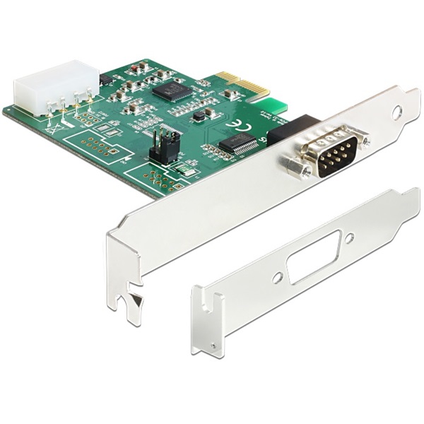 Delock 89333 PCI Express kártya > 1 x soros RS-232 nagy sebességű 921K tápfeszültséggel