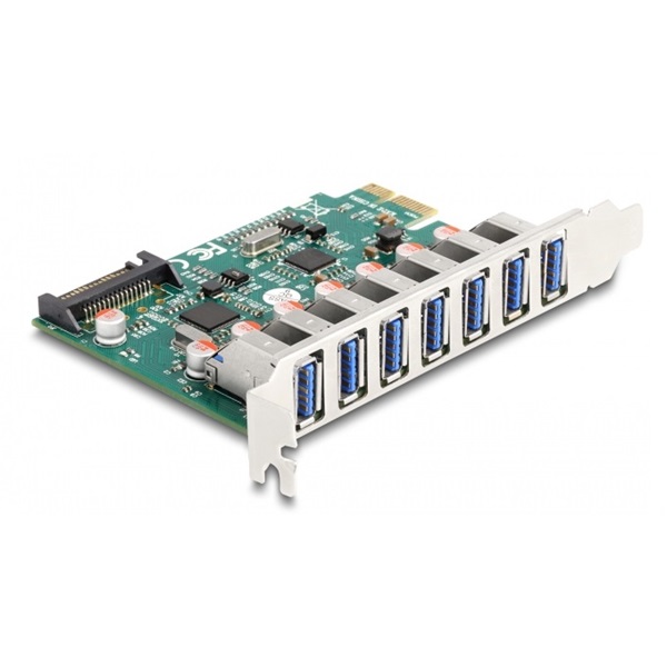 Delock 90104 PCI Express x1 Kártya -7 x külső USB 5 Gbps A-típusú anya