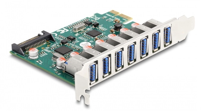 Delock 90104 PCI Express x1 Kártya -7 x külső USB 5 Gbps A-típusú anya