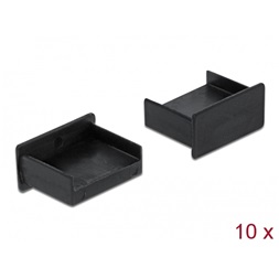 Delock 64102 Porvédő USB-A típusú kimenethez fogantyú nélkül 10 darab fekete