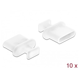 Delock 64094 Porvédő USB-C típusú kimenethez fogantyúval 10 db fehér