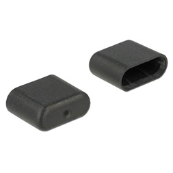 Delock 64008 Porvédő az USB Type-C dugó, 10 darab, fekete