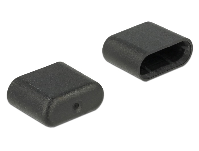 Delock 64008 Porvédő az USB Type-C dugó, 10 darab, fekete