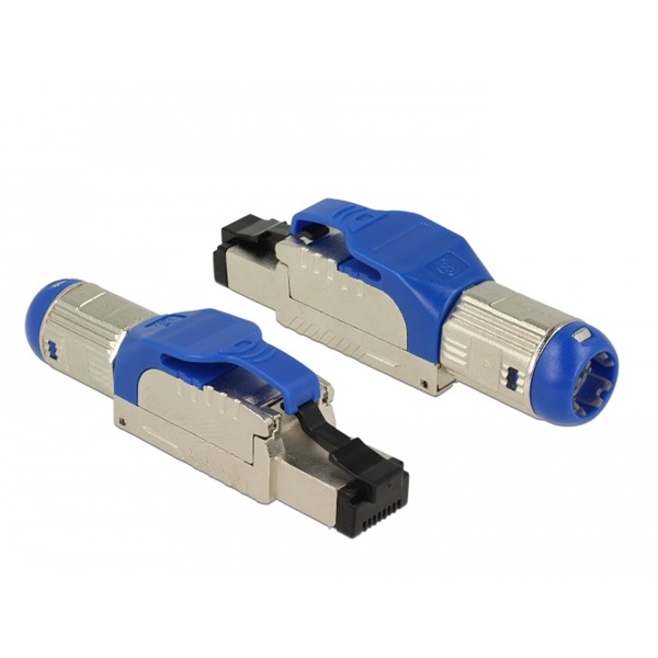 Delock 86487 RJ45 dugaszoló szerelvény Cat.8 anyaga: fém