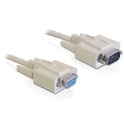 Delock 84016 RS-232 soros kábel, Sub-D9 apa / anya, 5 m