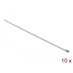 Delock 18768 Rozsdamentes acél kábelkötegelők, 300 x 4,6 mm (H x Sz), 10 darab