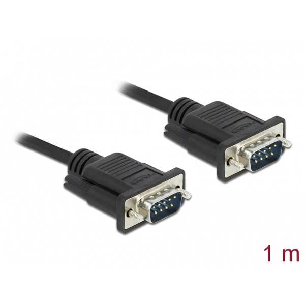Delock 86573 Sub-D9-es, RS-232 soros kábel, apa-anya, 1 m