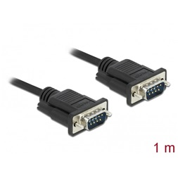 Delock 86573 Sub-D9-es, RS-232 soros kábel, apa-anya, 1 m