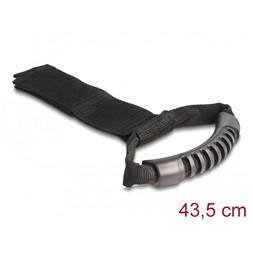Delock 19588 Szállító pánt tépőzáras rögzítővel Hx 435 x Sz 50 mm fekete 2 db.