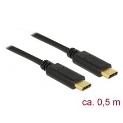 Delock 83043 USB 2.0 kábel Type-C a Type-C 0,5 m PD 5 A E-Marker