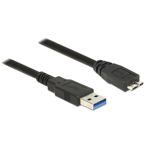 Delock 85074 USB 3.0-s kábel A-típusú csatlakozódugóval > USB 3.0-s, Micro-B-típusú csatlakozódugóval, 2,0