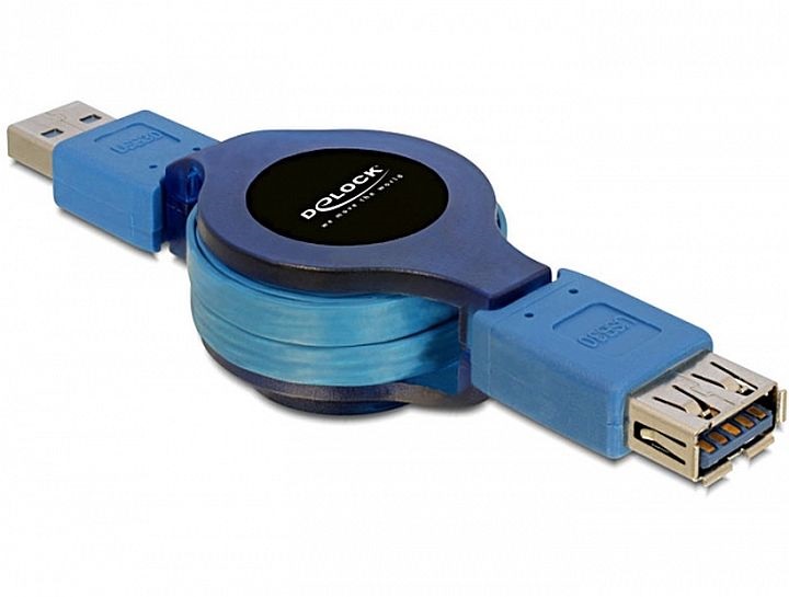 Delock 82649 USB 3.0 visszatekerhető hosszabbító kábel