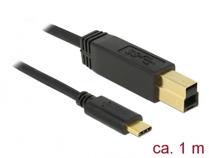 Delock 83675 USB 3.1 Gen 2 (10 Gbps) kábel Type-C B-típusú 1 m