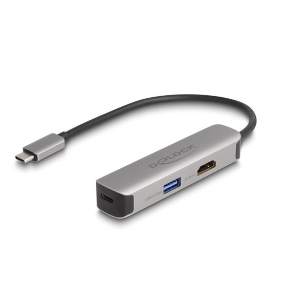 Delock 61060 USB Type-C  adapter 4K 60 Hz   s HDMI-hez A- és USB Type-C  adat + PD 92 W porttal