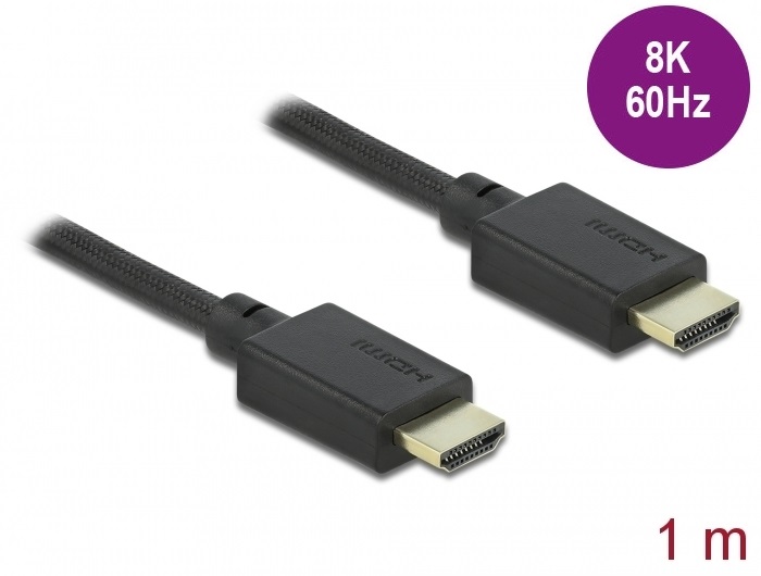 Delock 85387 Ultra nagy sebességű 48Gbps 8K 60Hz 1m HDMI kábel