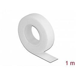 Delock 18375 Velcro fehér ragasztó szalag guriga Hx 1 m x Sz 13 mm