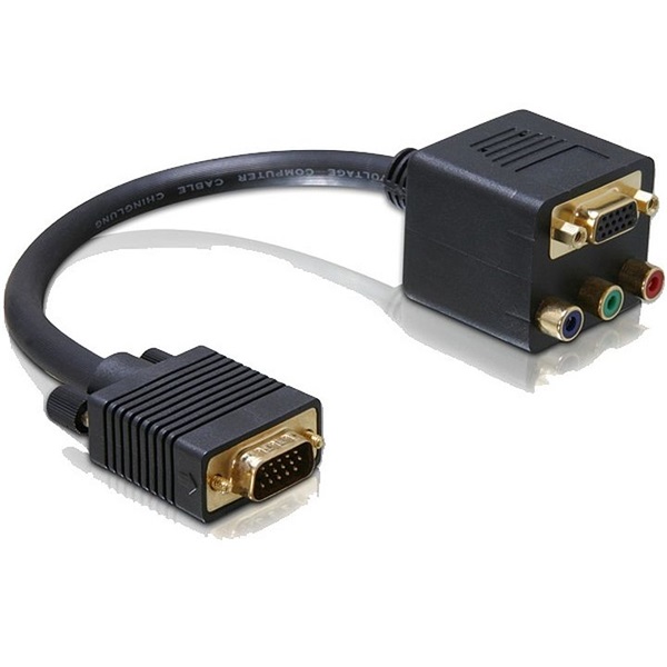 Delock 65059 adapter VGA apa VGA + 3x Cinch anyára