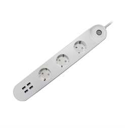 Denver 118141100020 SHP-300U 3xAC 240 4xUSB hálózati elosztó