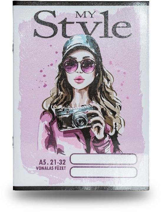 Design Style A5 vonalas 21-32 iskolai tűzött füzet