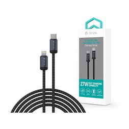 Devia ST101722 Gracious Series 1m 27W PD Type-C/Lightning fekete adat és töltőkábel