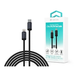 Devia ST108059 Gracious Series 27W PD Type-C/Lightning fekete 2m adat és töltőkábel
