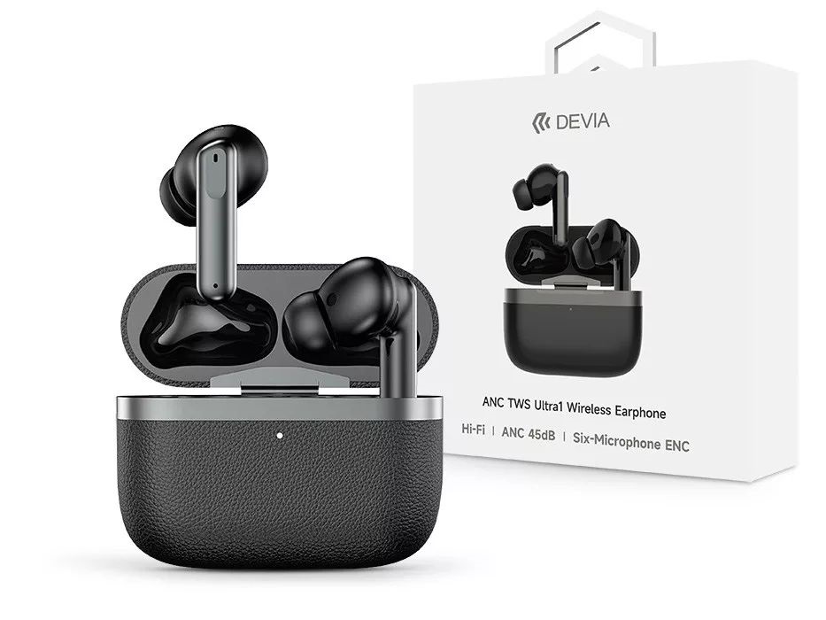 Devia ST120792 TWS-Ultra-1 ANC fekete Bluetooth sztereó headset