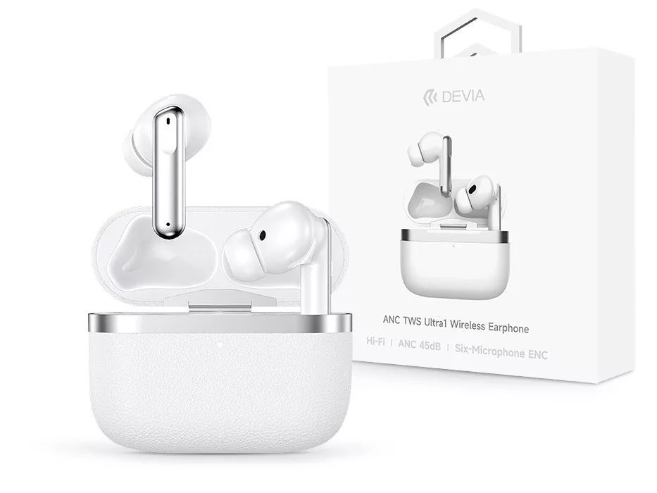 Devia ST120808 TWS-Ultra-1 ANC fehér Bluetooth sztereó headset
