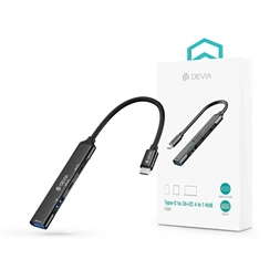 Devia ST129412 Lite 14 in 1 Hub USB-C 3.1 - USB 3.0/USB 2.0/2xType-C szürke elosztó/adapter