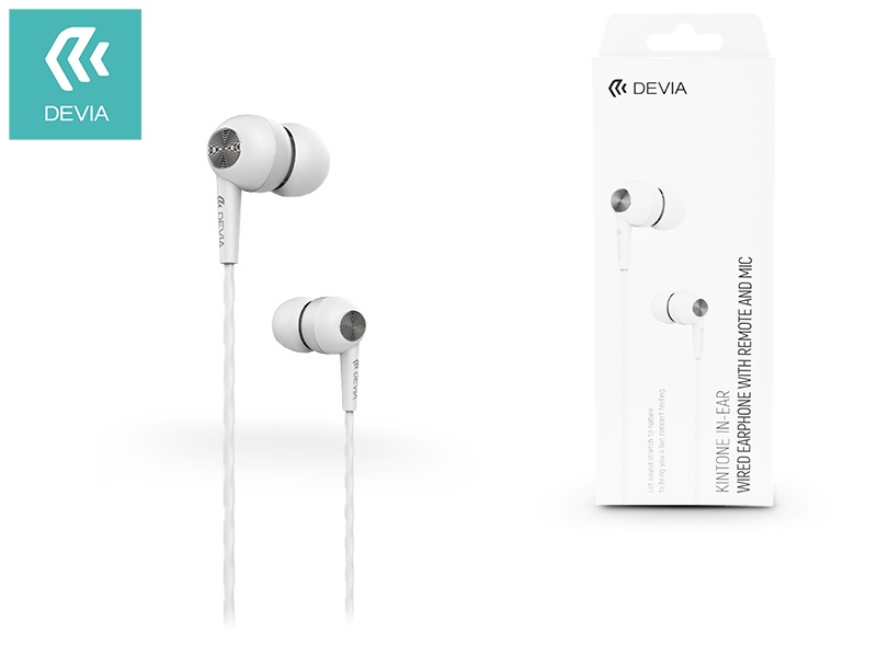 Devia ST310447 Kintone Eco mikrofonos fehér fülhallgató