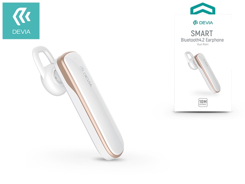 Devia ST311048 EM017 fehér Bluetooth autós headset
