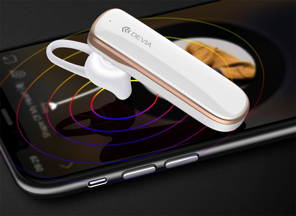 Devia ST311048 EM017 fehér Bluetooth autós headset