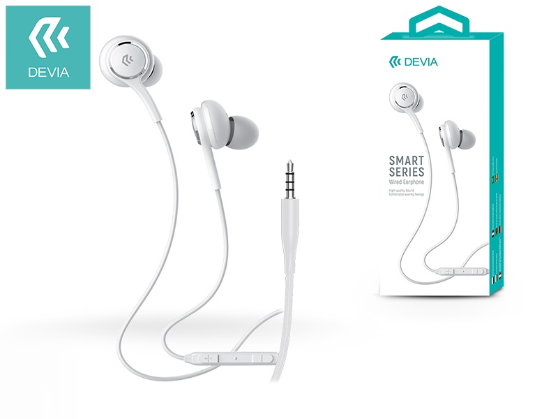 Devia ST312922 Smart mikrofonos fehér fülhallgató