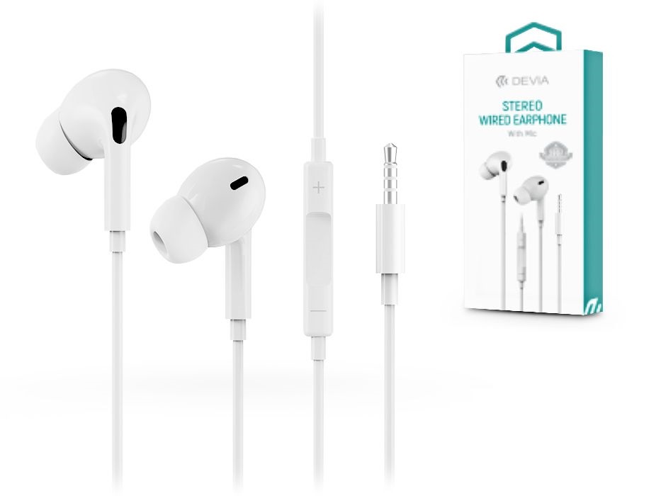 Devia ST340697 Smart mikrofonos fehér fülhallgató