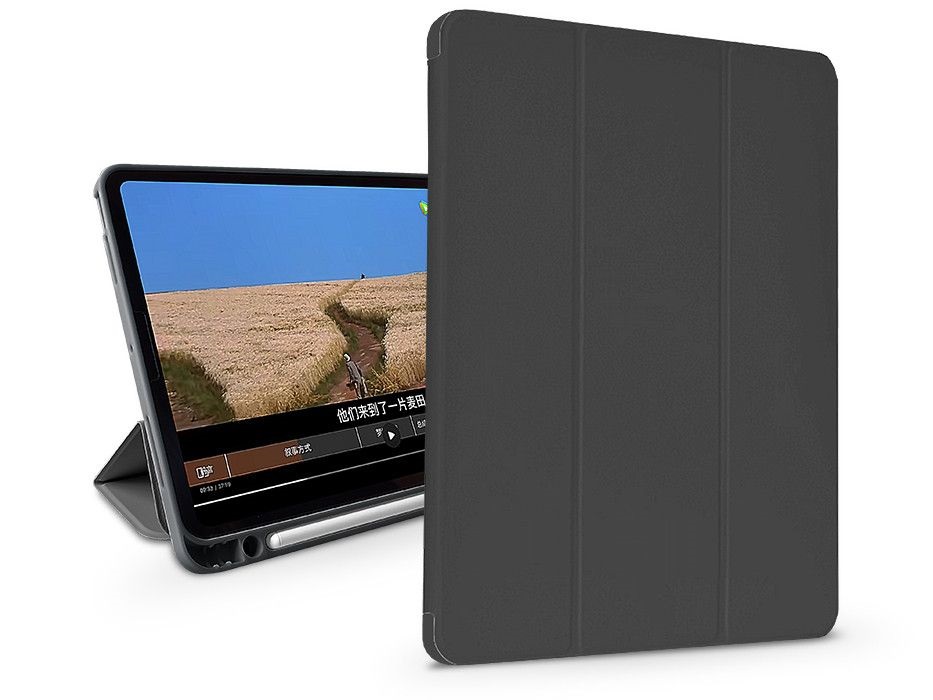 Devia ST341175 iPad Pro 12,9"(2020/2021/2022) on/off funkcióval fekete bőr védőtok