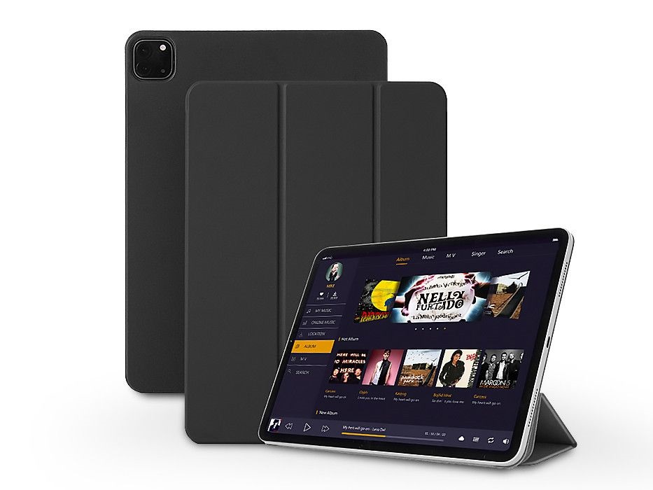 Devia ST348709 iPad Pro 12,9"(2020/2021/2022) fekete bőr védőtok
