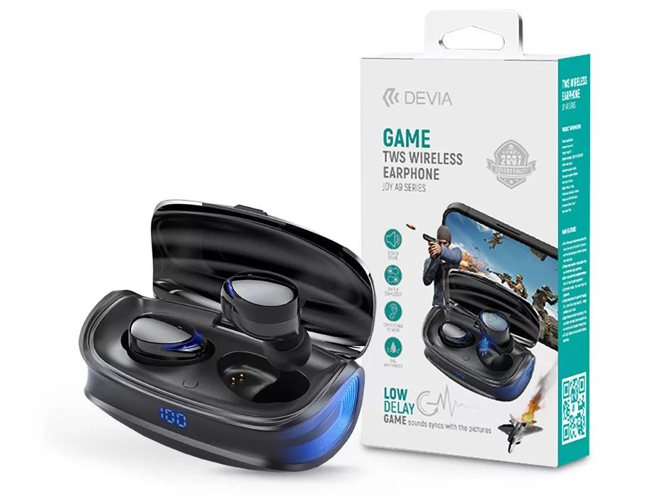 Devia ST351051 Joy A9 Game Series fekete True Wireless Bluetooth fülhallgató