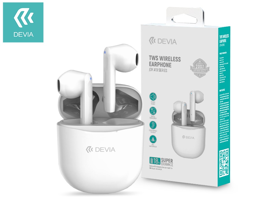 Devia ST351075 Joy A10 Bluetooth True Wireless fehér fülhallgató