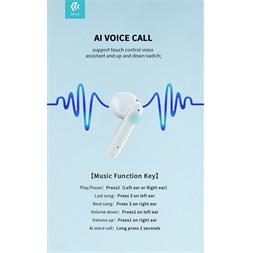 Devia ST351075 Joy A10 Bluetooth True Wireless fehér fülhallgató