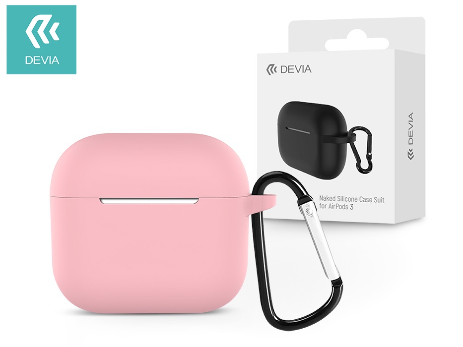 Devia ST351105 Naked Silicone Case for AirPods3 - pink szilikon tok AirPods3 fülhallgatóhoz