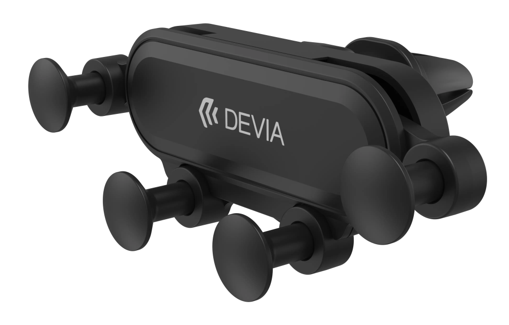 Devia ST359781 univerzális szellőzőrácsba illeszthető fekete autós telefontartó