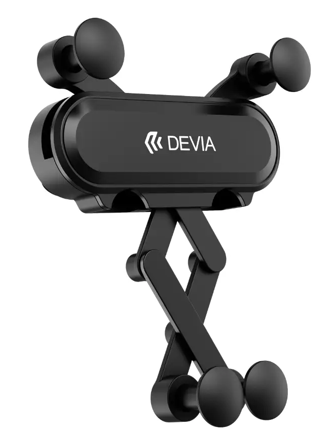 Devia ST359781 univerzális szellőzőrácsba illeszthető fekete autós telefontartó